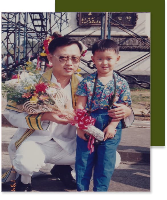 Me as a child at my father's graduation ceremony